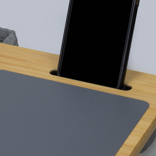 Bamboo Lap Desks Phone Holder